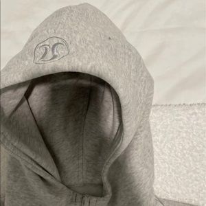 Lululemon Oversized Scuba Half Zip in Heathered Grey